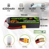Batería Ovonic 6200mAh 4S 14.8V 90C XT60